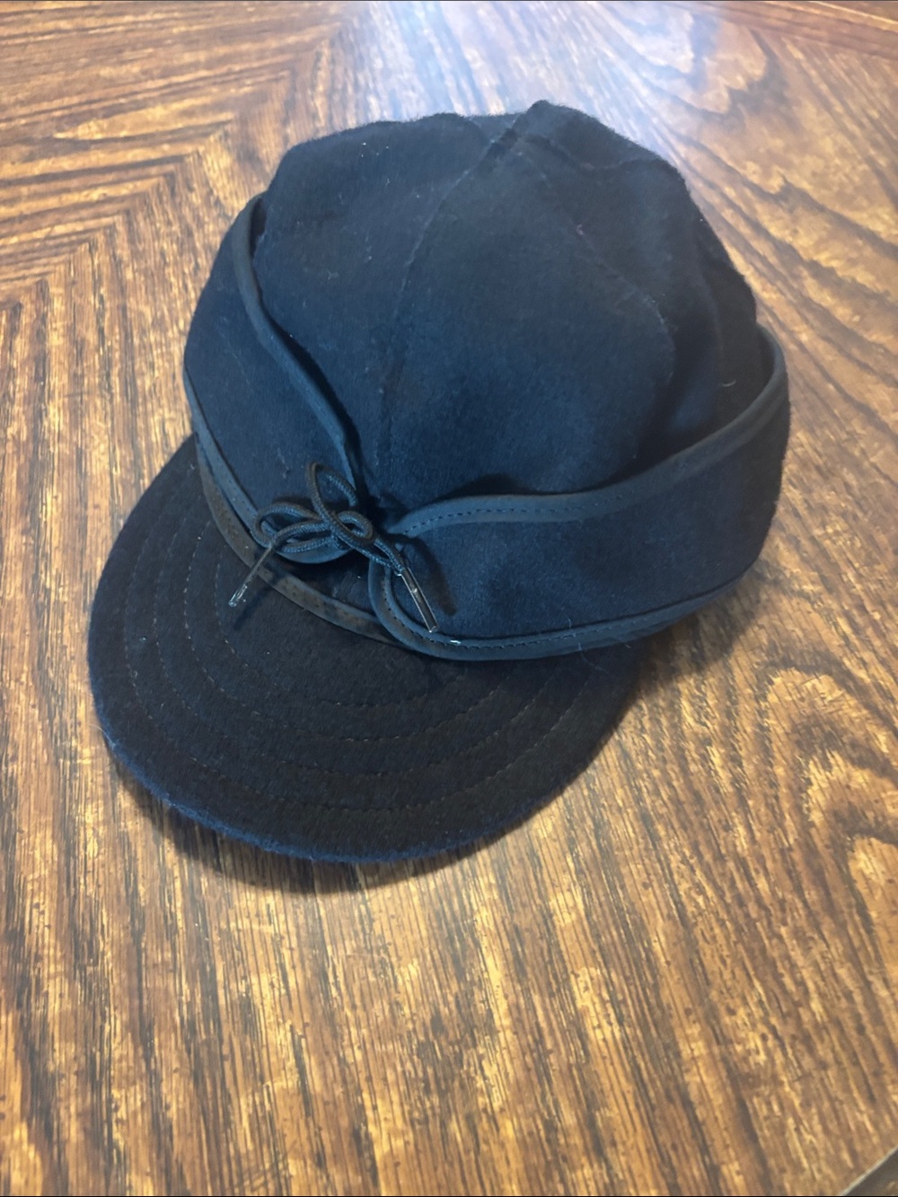 Stormy kromer  Black Cadet Hat with Embroidered Script